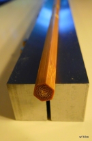 End view of a glued up rod blank